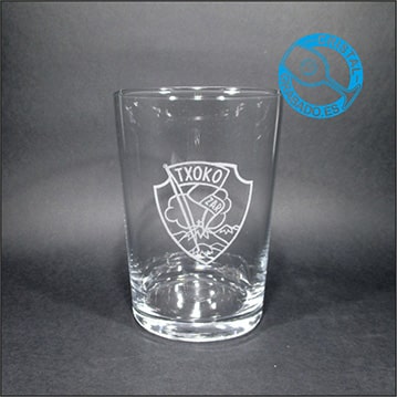 Vaso de sidra personalizado con escudo de Peña